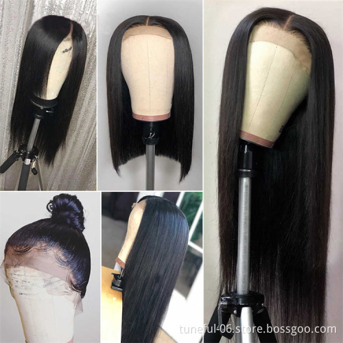 women cuticle aligned unprocessed human hair wigs preplucked bleached knots human hair lace wig transparent lace frontal wigs